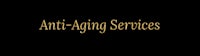 an anti - aging services logo on a black background