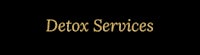 the logo for detox services on a black background